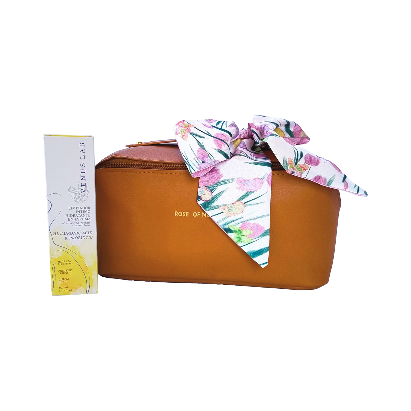 Kit Fem +  Cosmetiquera Impermeable Café