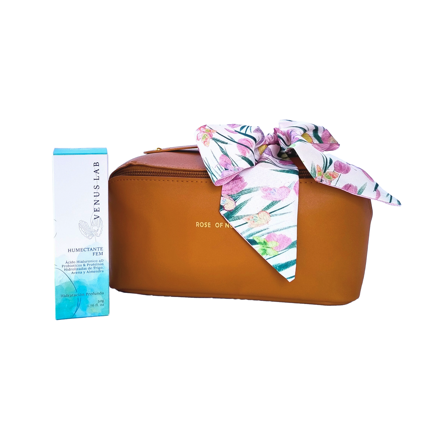 Kit Fem +  Cosmetiquera Impermeable Café