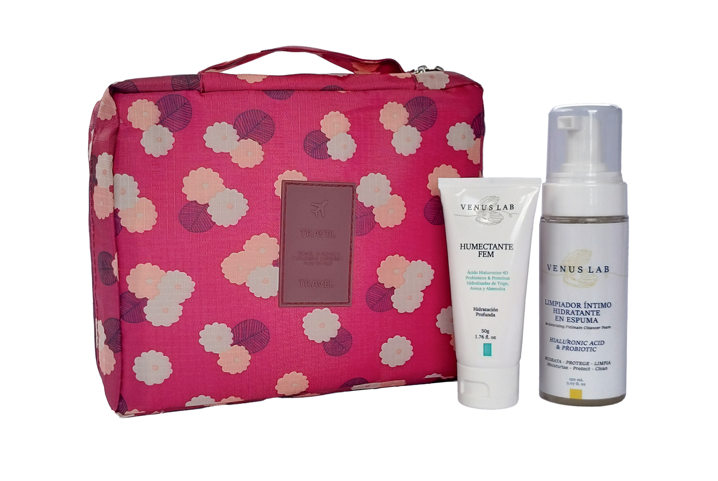 Kit Fem + Organizador Viajero Vinotinto