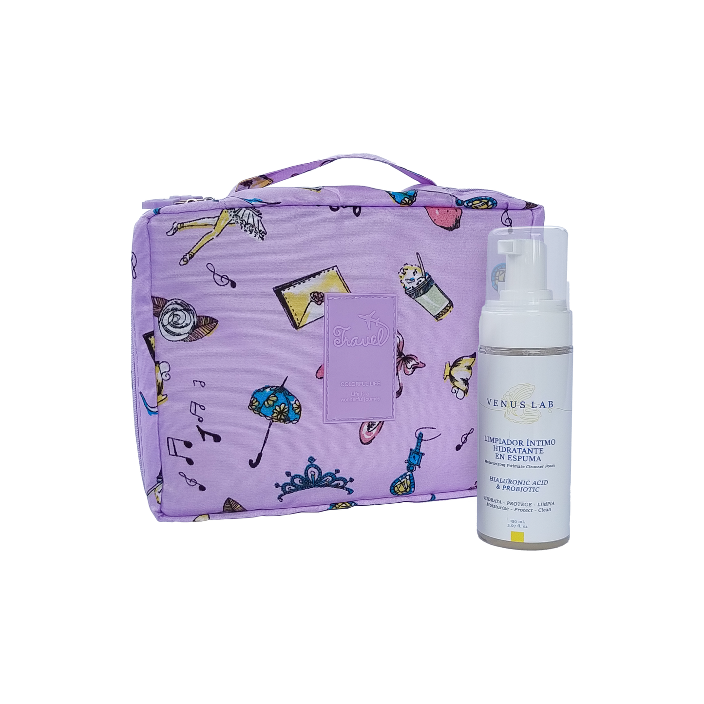 Kit Fem + Organizador Viajero Morado