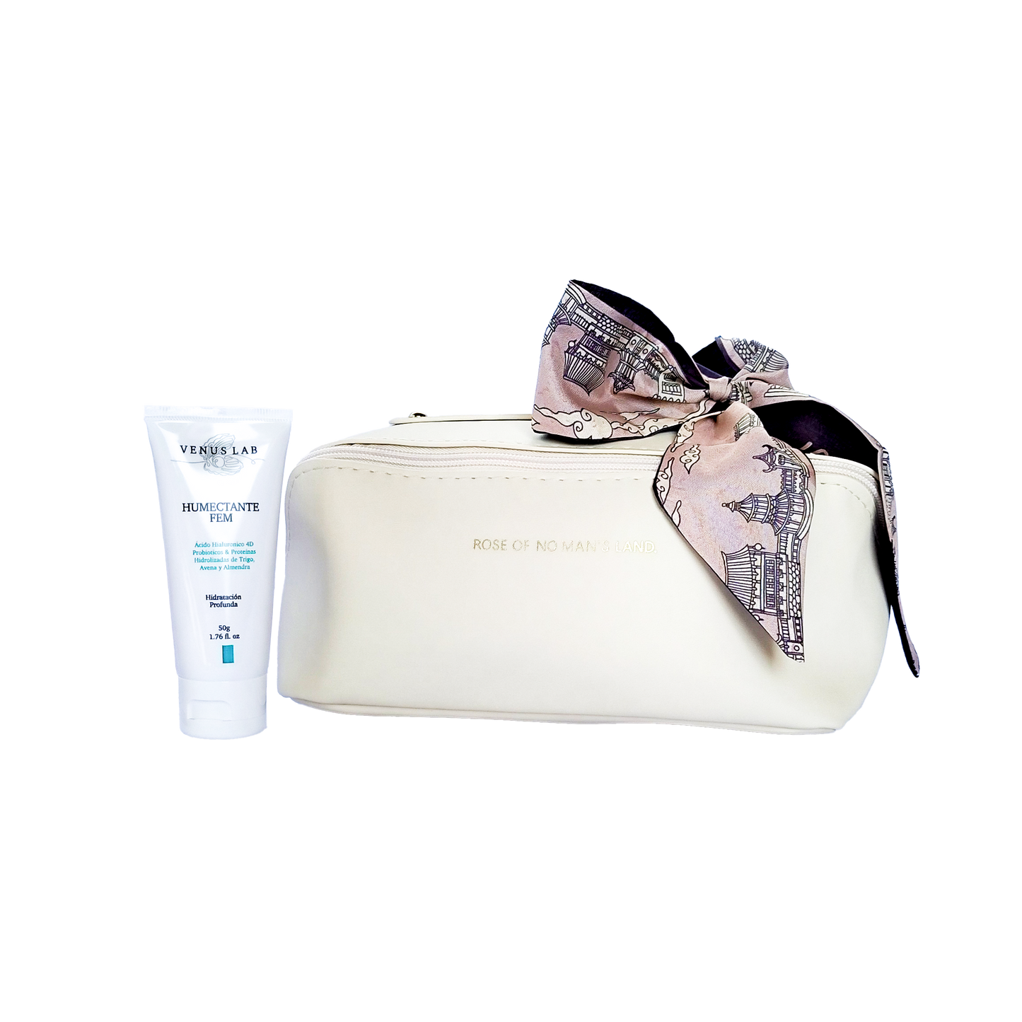 Kit Fem + Cosmetiquera Impermeable Blanca