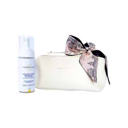 Kit Fem + Cosmetiquera Impermeable Blanca