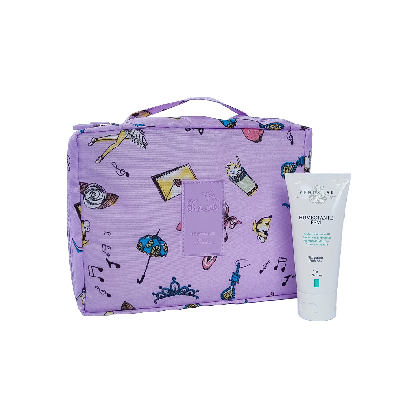 Kit Fem + Organizador Viajero Morado